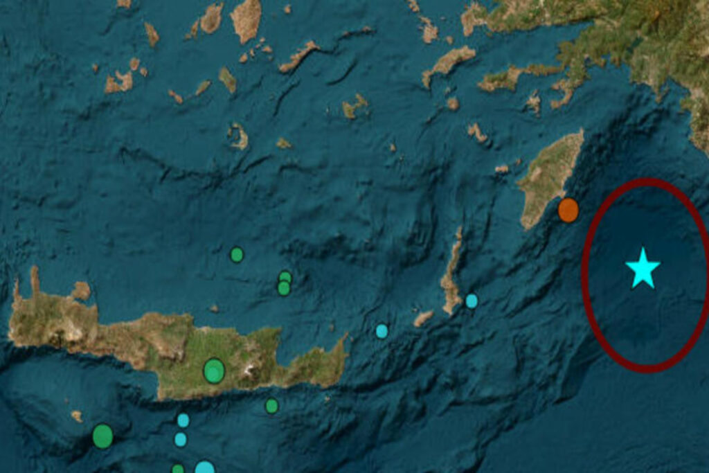 Μεγάλος σεισμός έγινε ανοιχτά της Ρόδου