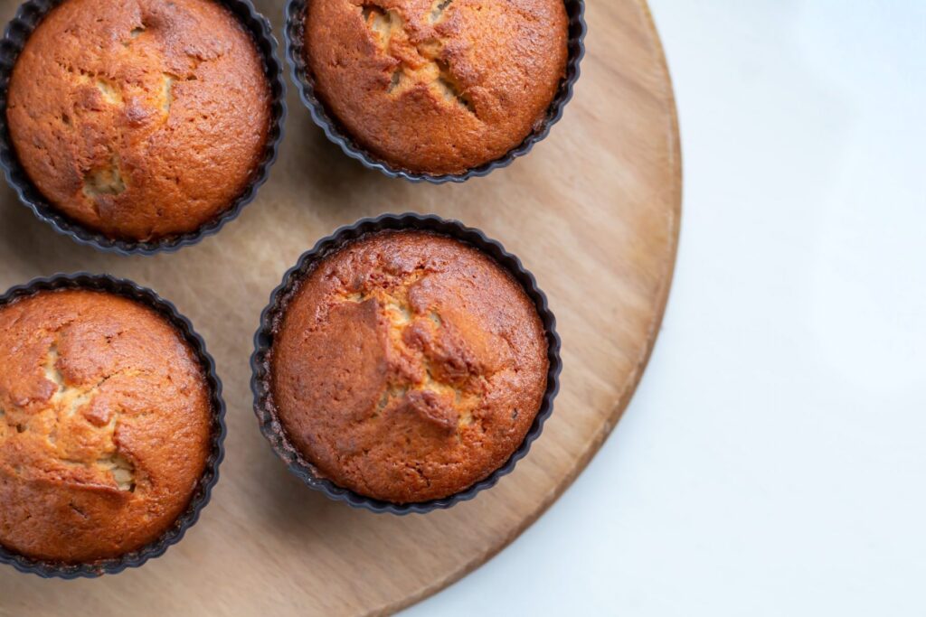 Υγιεινά και γρήγορα muffins μπανάνας