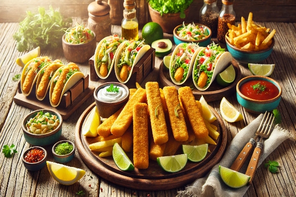 Fish sticks tacos: Τάκος με τραγανές κροκέτες ψαριού και αβοκάντο ...