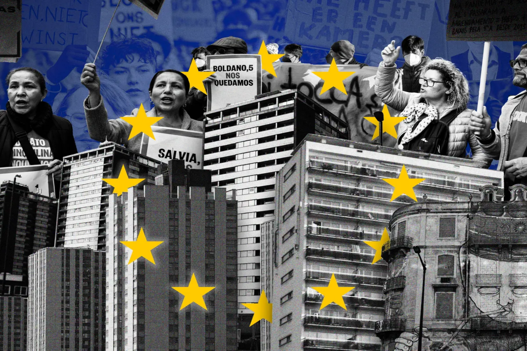 Ευρώπη κατοικίες: Στον δρόμο πολλοί διαδηλωτές στην Ευρώπη για έλλειψη φθηνών κατοικιών