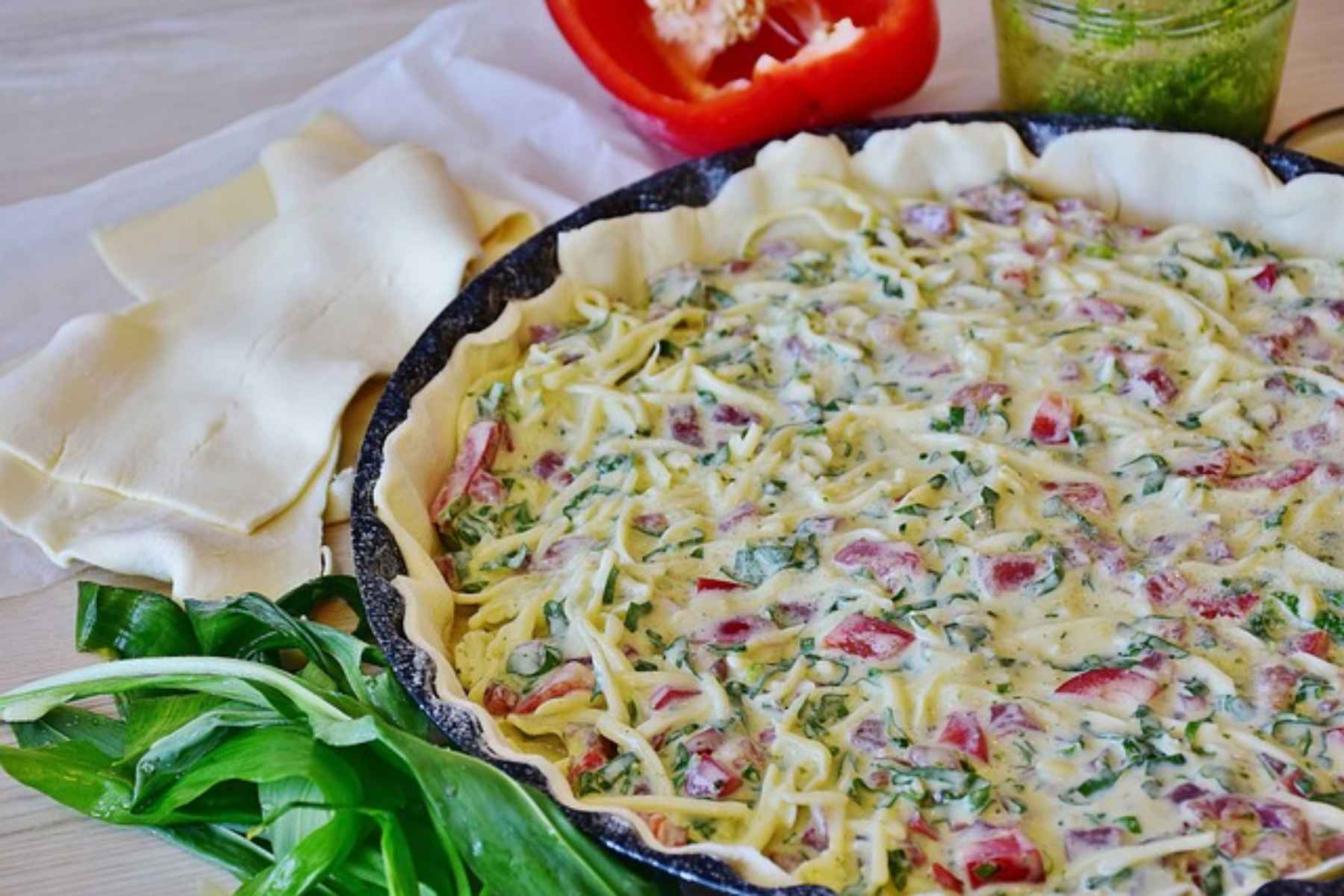 Κις λορέν: Quiche Lorraine με σπανάκι 