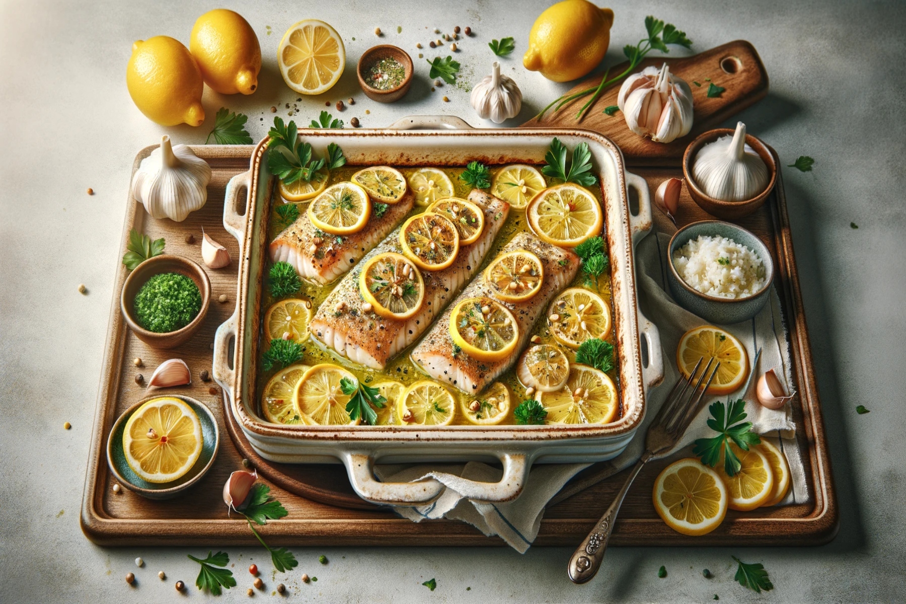 Ψάρι με σκόρδο και λεμόνι: Μια απλή και γευστική συνταγή