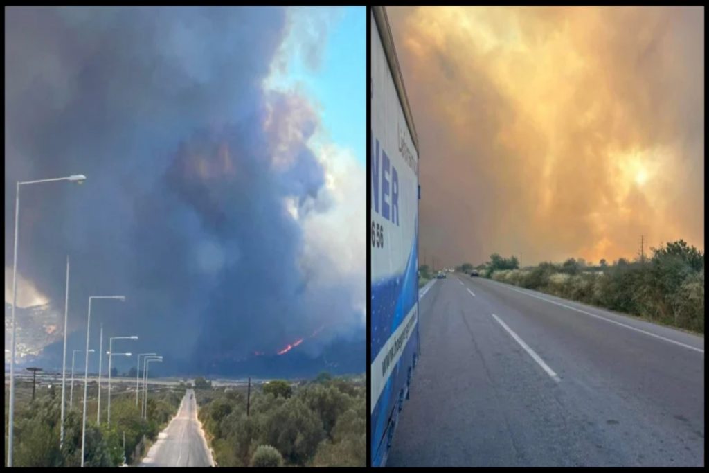 Σε εκκενώσεις οικισμών και διακοπή κυκλοφορίας προχώρησαν οι αρχές